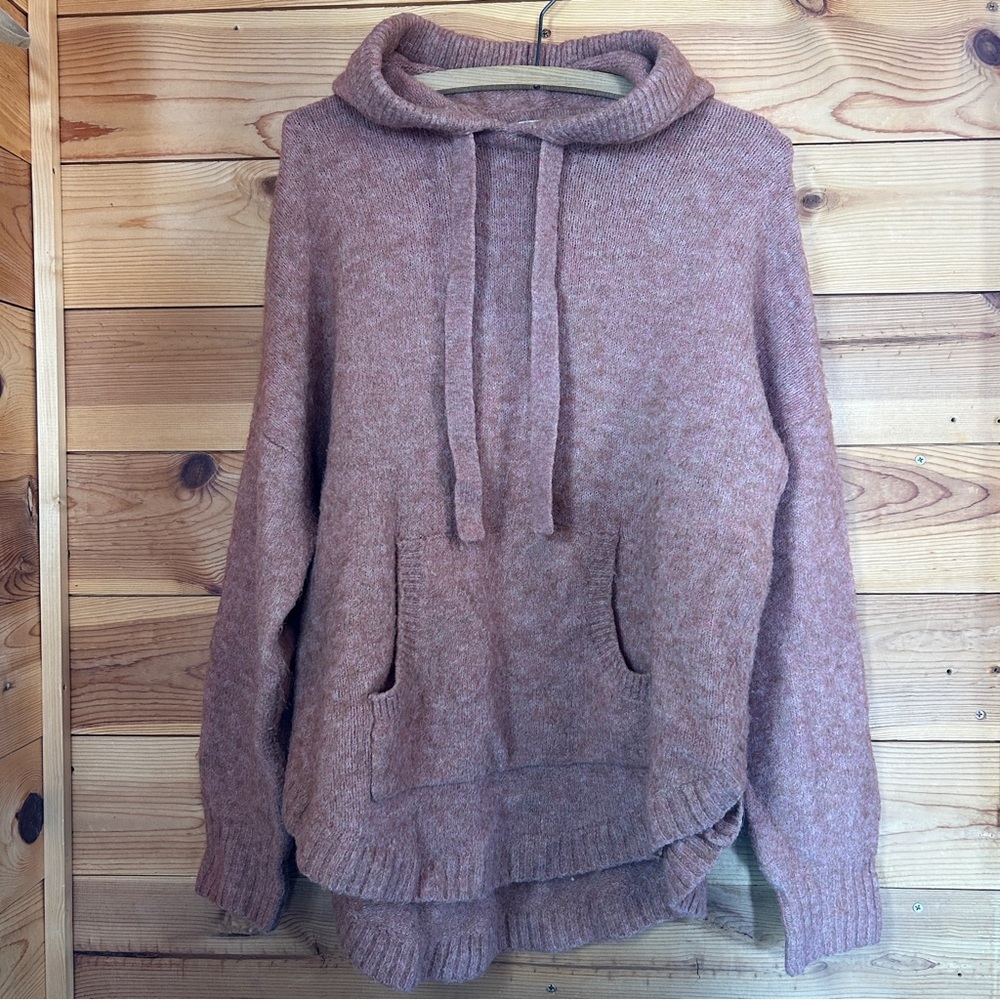 Madewell Dusty Rose Wool Hoodie Sweater